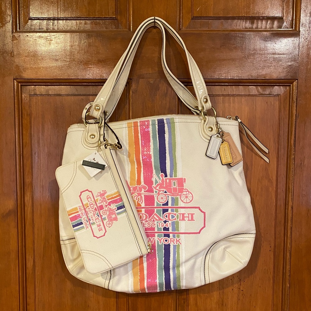 Coach Tote with matching wristlet